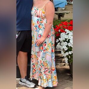 Floral Multicolor Maxi Dress